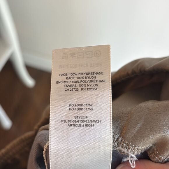 Wilfred Free Women Daria pants taupe shiitake faux leather Leggings XS short NWT - Picture 12 of 12